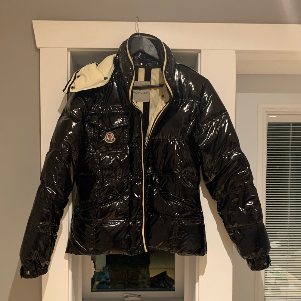 Moncler Women's Glossy Black Puffer Jacket